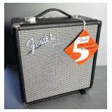 Fender Rumble 15 Bass Amplifier, Missing Power Cord, Soft Sided Guitar Carrying Case, And Samsonite 