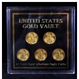 2013 American Eagle $5 Gold Coins, Qty 5