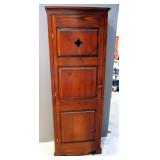 Cupboard With 5 Total Shelves And Rotating Knob For Locking, Label On Back Believed To Say Seymour, 