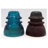 Hemingray 42 Glass Insulators, Qty 2