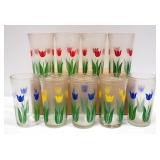 Swanky Swigs Drinking Glasses With Floral Design, Qty 9