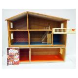Lundby 2 Part Doll House With Detachable Balcony And 3 Light Fixtures, 24" High With Pieces Together