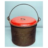 Vintage Metal Canteen, Jug, Lantern And Pot, Total Qty 4,