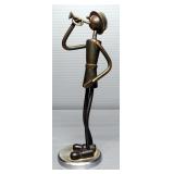 Metal Bugle Player, 7" High