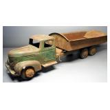 Vintage Metal Dump Truck, 27.5" Long
