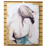 Canvas Print Of Back Of Female, 22" Wide x 28" High