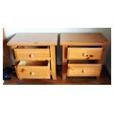 Broyhill Solid Wood Two Drawer Night Stands Qty 2, 25in x 26in x 17in, Matches Lots 409 And 410