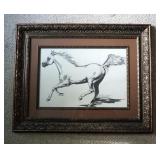 Framed Under Glass Soicher Marin Horse Print 28in x 48in And Framed Matted Under Glass Horse Print 2