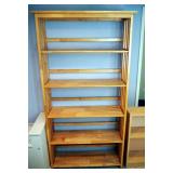 Wood Bookshelf 71in x 38in x 12in And Small Bookcase 30in x 25in x 8.75in