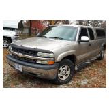 2002 Chevrolet Silverado 1500LS 4WD Pickup Truck, VIN # 1GCEK19T42E246817, Miles Showing On Odometer