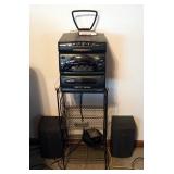 Sharp Multidisc / Cassette Mini Component System Model C-2600, Includes Speakers, Metal Stand And Mo
