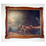 Framed Paul Detlefsen Prints, Qty 2, Including The Big Moment, 29" x 35", And Horse And Buggy Days, 