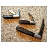 Barlow And Sabre Pocket Knives Qty 3
