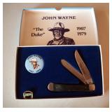John Wayne The Duke Cherokee Pocket Knife With Button Pin, In Original Box