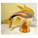 Art Glass Fish, 9" Tall