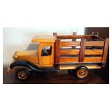Hand Crafted Wood Early Model Cars And Truck, Qty 3