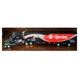 Mattel Hot Wheels Cargo Carrier Semi Truck With Trailer, And Hot Wheels Kyle Petty Sprint Nascar Die