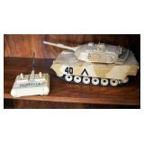 RadioShack Sentinel Remote Control Tank, And Fun Rise Battery Powered Fire Engine