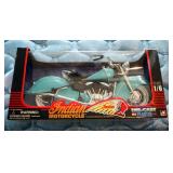 Toy Mark Die-Cast Indian Motorcycle With Plastic Parts, 1/6th Scale In Original Packaging