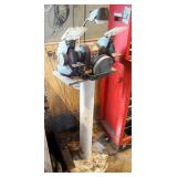 Craftsman Commercial Electric Grinder, Model 397.19591, On Metal Stand, 40" Tall, Powers On