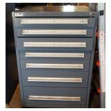 Stanley Vidmar 7 Drawer Parts Cabinet With Key, 44" x 30" x 29"