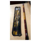 Olympic Fiberglas Hand Telescopic Stream Fishing Rod And South Bend Graphite Composite Black Beauty 