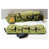 .303 British Ammo, Approx 100 Rds, All In 5-Rd Stripper Clips, In Ammo Belts, 50 Rds Per Belt