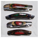 Pioneer 4 Knife Set, Each Knife With Multiple Folding Blades