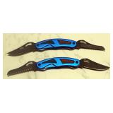 Sheffield Folding Pocket Knives With Dual Blades, Qty 2