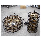 Minka Lavery Vortic Flow 6 Light Pendent Chandelier In Dark Bronze With Mosaic Gold, 56" x 14", And 