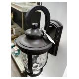 Minka Lavery 1 Light Round Thumbprint Light Glass Outdoor Wall Mount Light Fixture, 16" x 8" x 9"