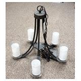 Minka Lavery 5 Light Chandelier In Smoked Iron Finish, 24" Tall, 24" Diameter