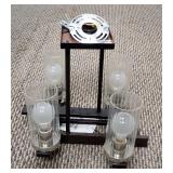 Minka Lavery Maddox Roe 4 Light Chandelier In Iron Ore With Gold Dust Highlights, And Clear Glass Gl