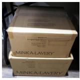 Minka Lavery 2 Light Flush Mount Chrome Fixture, Model 6919-77, And 30Watt LED Flush Mount Fixture I