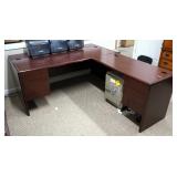 HON L Shaped 4 Drawer Executives Desk, 30" x 84" x 72"