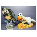 Ezra Brooks Bird Hunting Dog, And Beam National Fresh Water Fishing Hall of Fame Behold The Angler D