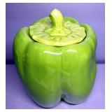 Green Pepper Cookie Jar, Approx 10" High