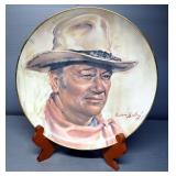 John Wayne Blanket And Collector Plate By Endre Szabo Numbered 24826A