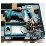 Makita 1/2" Cordless Drill 6337D, Makita Cordless Impact Driver 6932FD, With Batteries And Charger, 