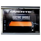 Ovente Electric Indoor Griddle With 16" X 10" Cooking Plate, With Temperature Control And Removable 
