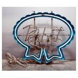 Pabst Blue Ribbon Neon Light, 19" H, Word Pabst Flickers, Ribbon Does Not Light