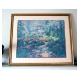 Framed Matted Under Glass 1990 Hails Azalea Glade Print, 32.5" x 38.5"