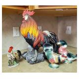Cast Resin Rooster, 20" Tall, Royal Copley Ceramic Rooster Planter, Mallard Duck Planter And More