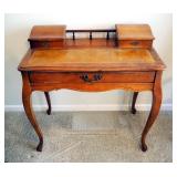Vintage Hammary Writing Desk With 3 Drawers, 33" x 33" x 20" 