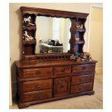 Sumter Cabinet Company 9 Drawer Dresser With Mirror, 72" x 68" x 19"
