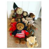 Plush Teddy Bear Collection Including Bearington Bears, Ty And Russ Bears, Qty 14