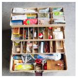 Fenwick 1080 Bait Tackle Box With Contents, Daiwa D-60 And 210RL Fishing Poles, Collapsible Fishing 