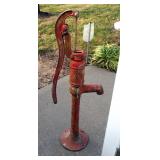 Antique Cast Iron Farm Well Hand Water Pump, 40.5" Tall