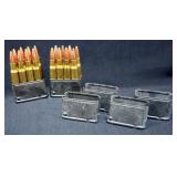 30-06 Sprg Ammo, Approx 16 Rds, And 6 Metal 8-Rd Clips