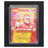 2017 Absolute Football Patrick Mahomes Kansas City Chiefs Rookie Roundup Insert Card